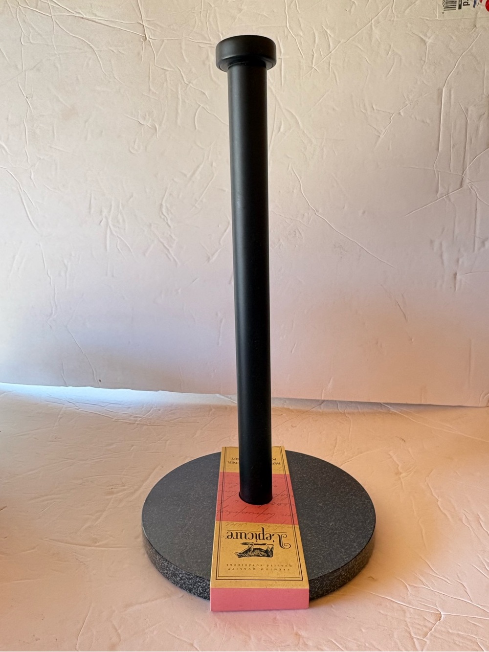 NWT - Lepicure Black Stone Paper Towel Holder